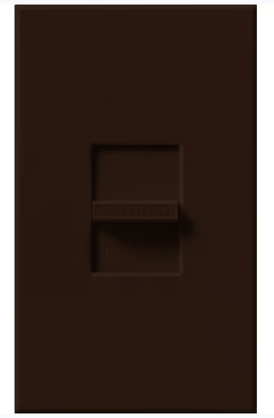 Lutron Nova Wall Plate Kit, Single-Gang, Fits 1 Small Nova/Nova T Control, No Fins Broken, Matte Finish, N-S-NFB-BR, Brown