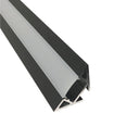 4-ft Corner Channel, Aluminum (Plastic Diffuser and End Caps Included)