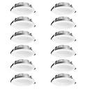 4" Contractor Series Can-less LED Downlight with Deep Reflector, Selectable CCT, White (12-Pack)