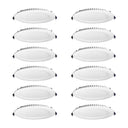 6" Contractor Series Can-less LED Wafer Downlight with Regressed Baffle, Selectable CCT, White (12-Pack)