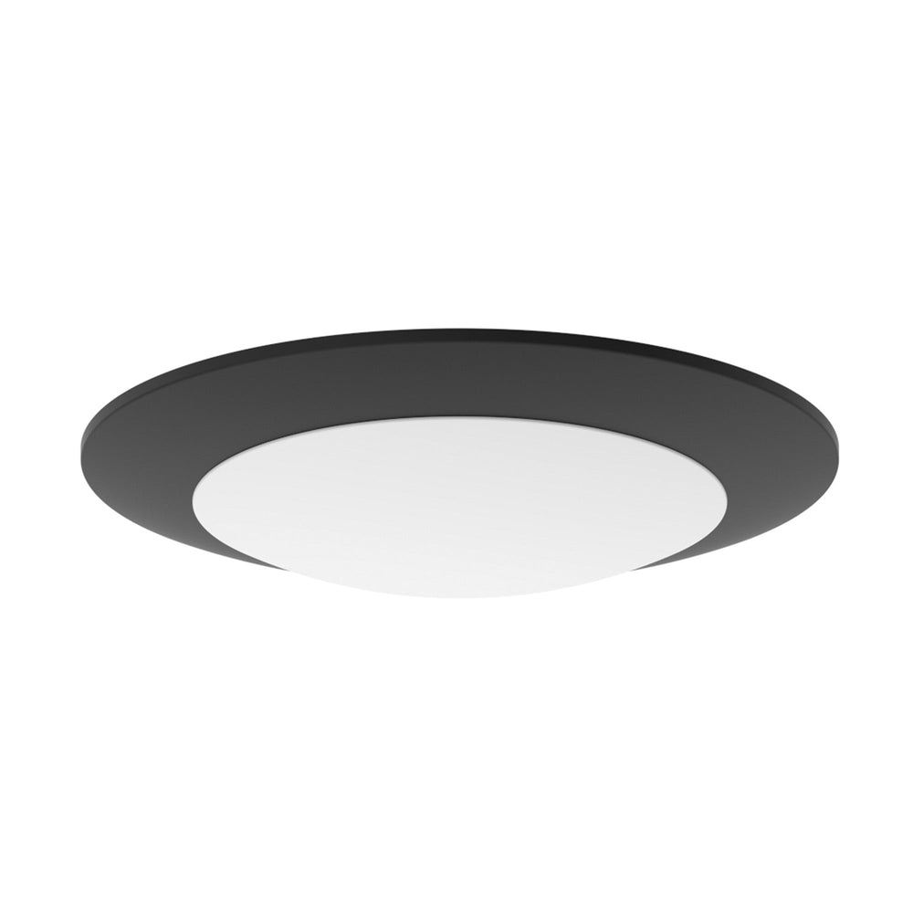 6" Contractor Series LED Flush Mount Disk Light, Selectable CCT, Black (12-Pack)