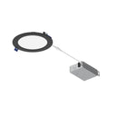 6" FLAT Non-Metallic Can-less LED Downlight, Selectable CCT, 1050lm / 13.5W, Black finish
