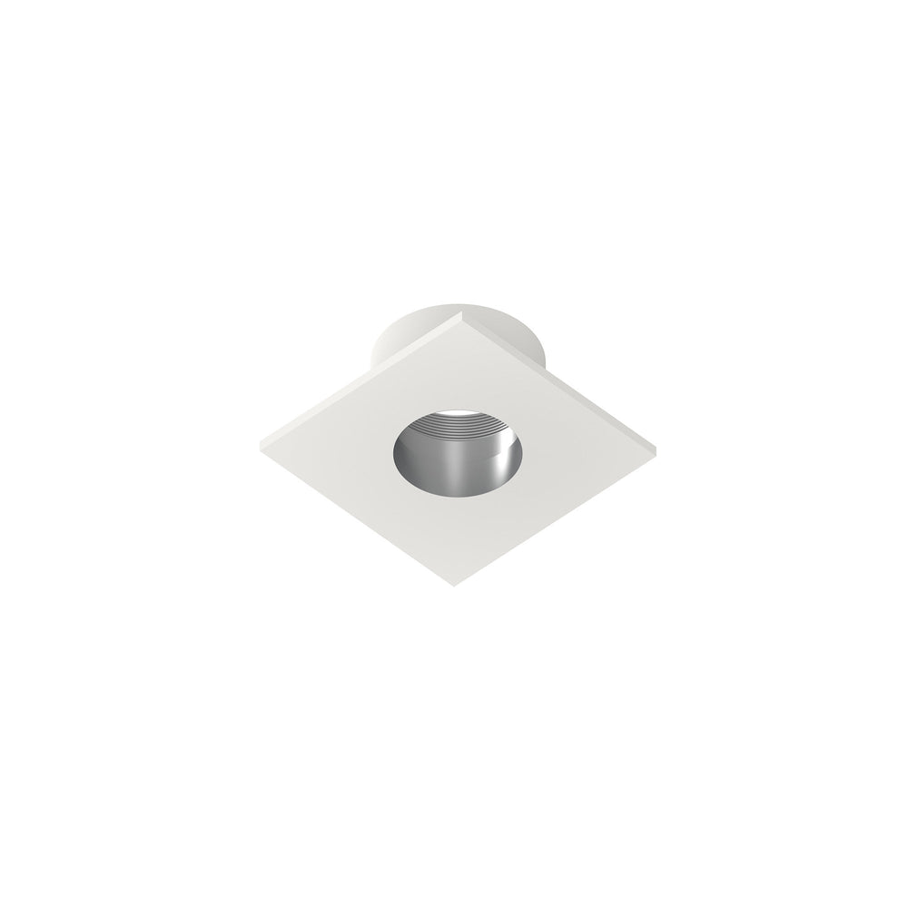1" Iolite Can-less Square Downlight Trim, Haze Reflector / Warm White Flange