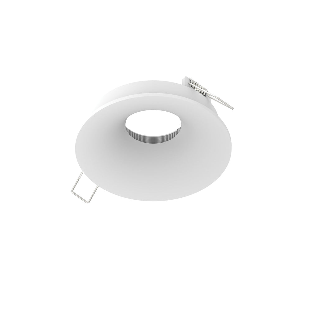 4" Iolite Can-less Round Bullnose Trim, Bright White finish