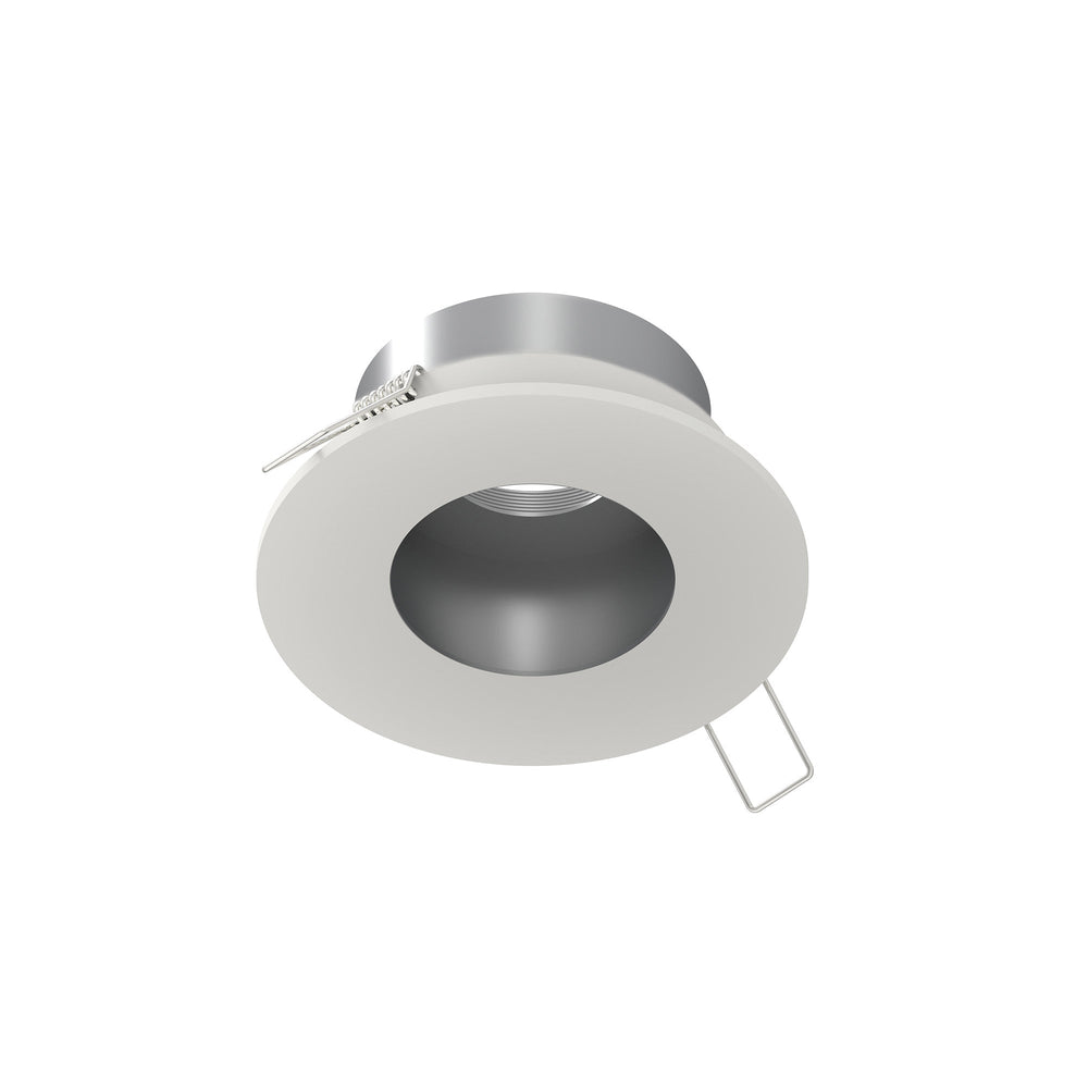 4" Iolite Can-less Round Pinhole Trim, Haze Pinhole / Bright White Flange