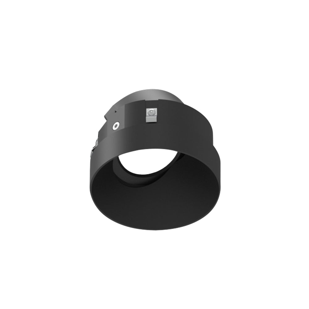 4" Iolite Can-less Round Trimless Adjustable Slot, Black finish