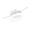 6" Sloped LED Retrofit Baffle, 1200lm / 15W, Selectable CCT, Black Baffle / White Flange