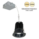 4" M4 Round LED Downlight, 1100lm / 15W, 2700K, 120V, Matte Black