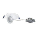 4" M-Curve Can-less Adjustable LED Downlight, Selectable CCT, 900lm / 9W, Matte Powder White finish