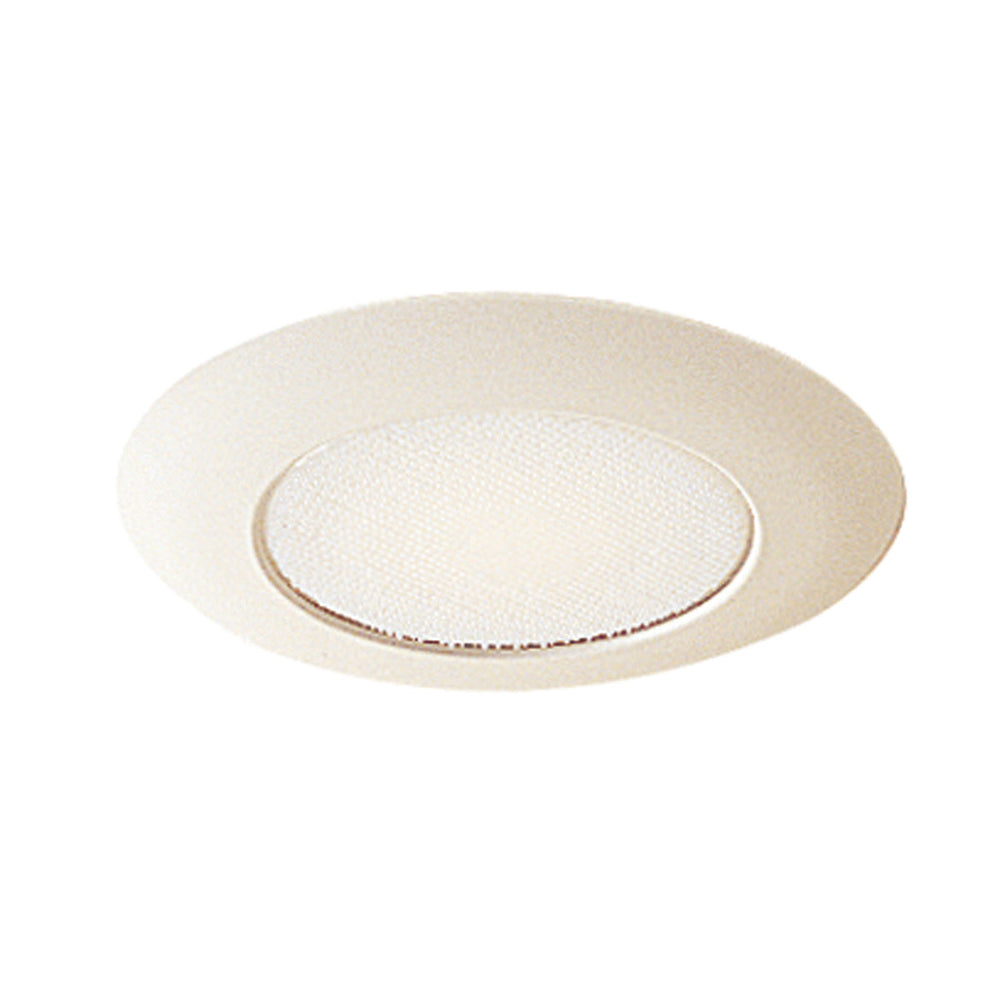 6" Albalite Lens w/ Plastic Trim, White