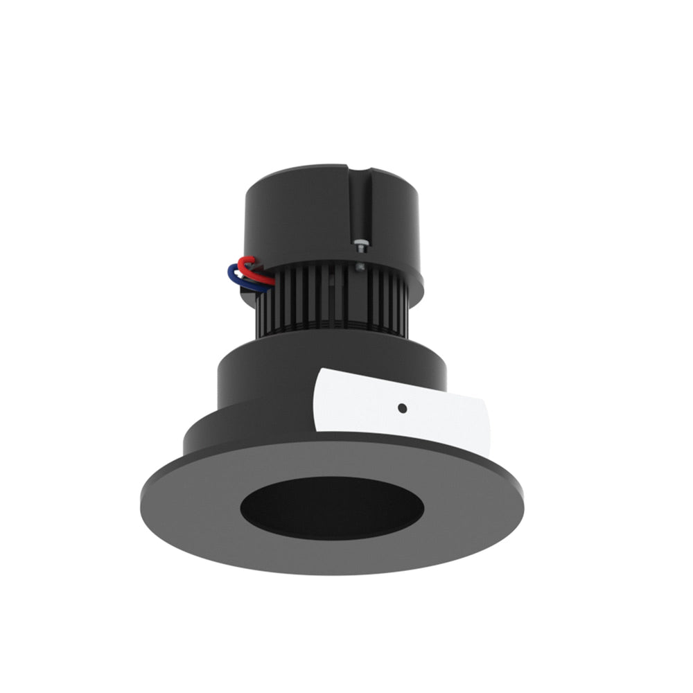 4" Pearl 120V LED Round Pinhole Retrofit, 950lm / 10W, 2700K, Black Pinhole / Black Flange