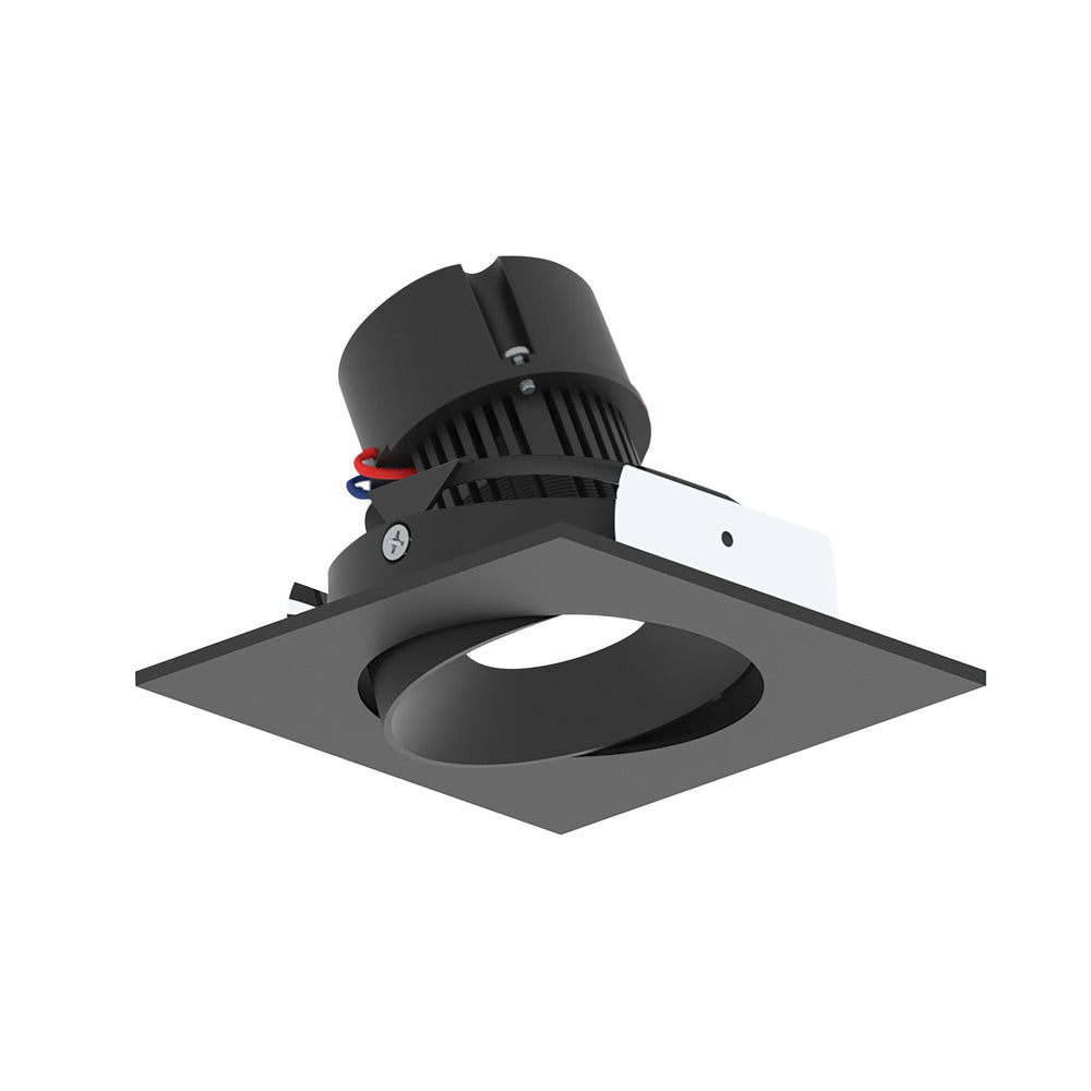 4" Pearl 120V LED Square Adjustable Cone Retrofit, 1250lm / 10W, 2700K, Black Reflector / Black Flange