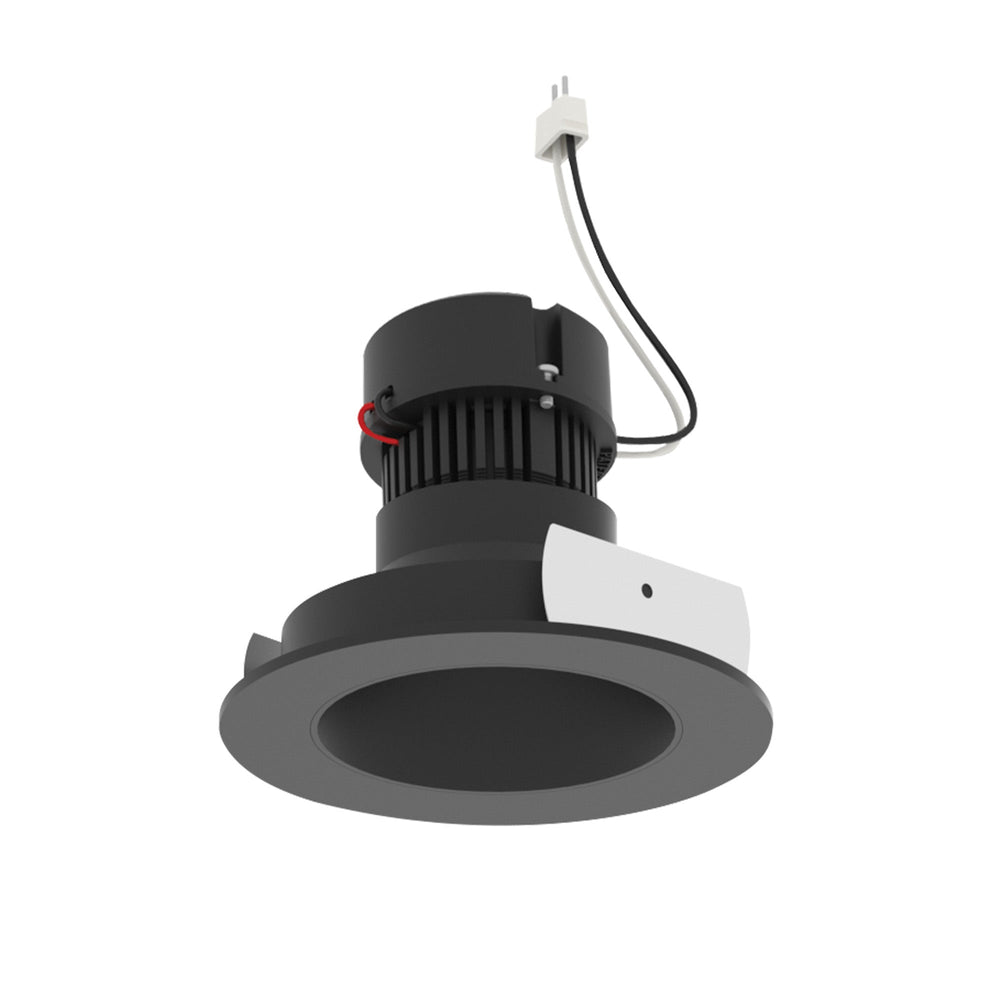 4" Pearl 12V LED Round Retrofit Reflector, 1150lm / 10W, 2700K, Black Reflector / Black Flange