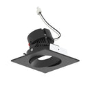 4" Pearl 12V LED Square Adjustable Cone Retrofit, 1250lm / 10W, 2700K, Black Reflector / Black Flange