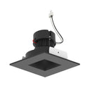 4" Pearl 12V LED Square Retrofit Reflector with Square Aperture, 1150lm / 10W, 2700K, Black Reflector / Black Flange