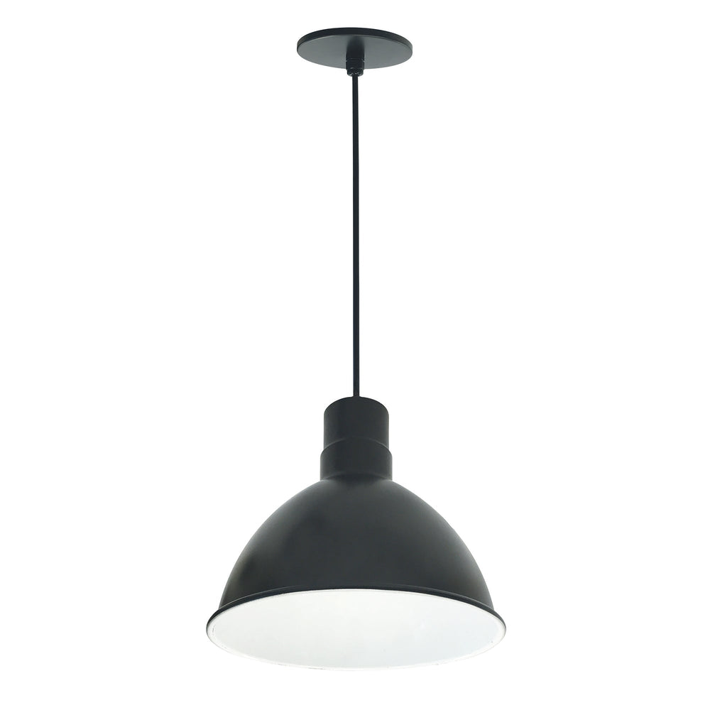 10" RLM LED Shade, 2000lm, 3000K, Black/White, 120V 0-10V/Triac/ELV & 277V 0-10V Dimming