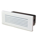 Brick Die-Cast LED Step Light w/ Horizontal Louver Face Plate, Selectable CCT, Brushed Nickel Finish