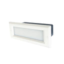 Brick Die-Cast LED Step Light w/ Frosted Lens Face Plate, Selectable CCT, Brushed Nickel Finish