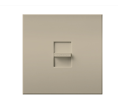 Lutron Nova T Dimmer, 1500W Incandescent/Halogen Only, Single-Pole, 120V, Small Control, Wall Plate Included, NT-1500-TP, Taupe