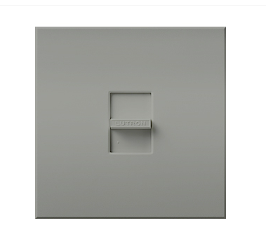 Lutron Nova T Dimmer, 2000W Incandescent/Halogen Only, Single-Pole, 120V, Small Control, Wall Plate Included, NT-2000-GR, Gray