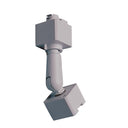Sloped Track Head Adapter for J-Style Track Head to H-Style Track Systems, Black Finish