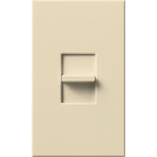 Lutron Nova T LED+ Dimmer Switch, 250W LED, Single Pole, 120V, Small Control, Wall Plate Included, Wall Plate Included, NTCL-250-BE, Beige