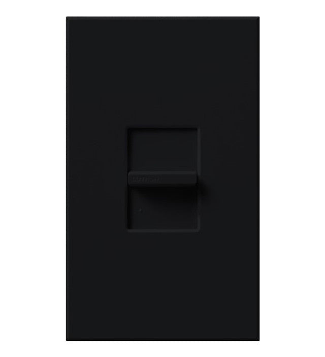 Lutron Nova T ELV Dimmer Switch, 600W, Single-Pole, Neutral Required, 120V, Small Control, Wall Plate Included, NTELV-600-BL, Black