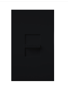 Lutron Nova T 3-Wire Dimmer Switch for Ballasts/LED Drivers, 1000W/6A, Single Pole, Neutral Required, 277V, Small Control, NTF-10P-277-BL, Black