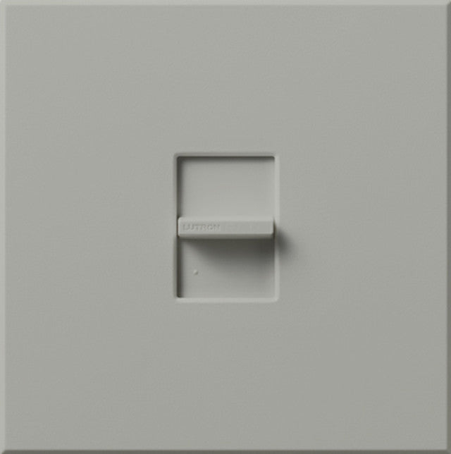 Lutron Nova T Fully Variable Fan-Speed Control, 12A, Single-Pole, 120V, Large Control, Wall Plate Included, NTFS-12E-GR, Gray