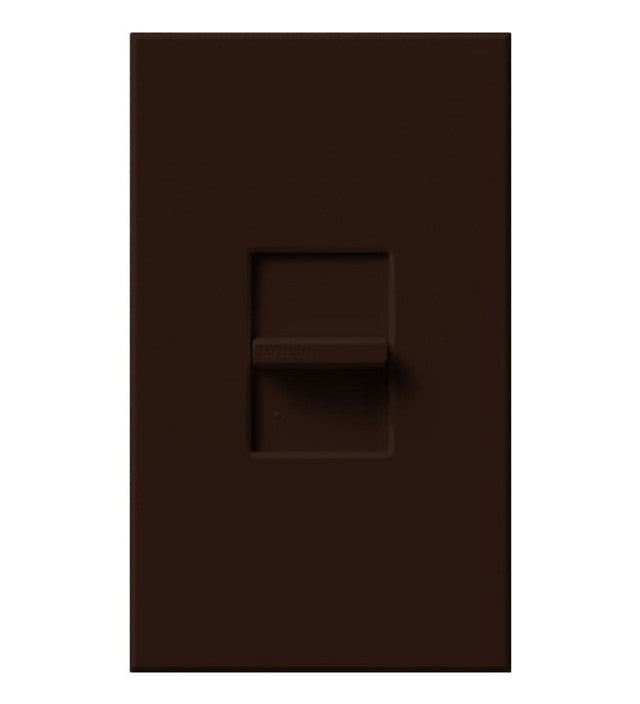 Lutron Nova T Fully Variable Fan-Speed Control, 6A, Single-Pole, 120V, Small Control, Wall Plate Included, NTFS-6E-BR, Brown