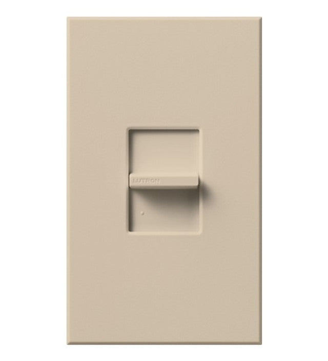 Lutron Nova T Fully Variable Fan-Speed Control, 6A, Single-Pole, 120V, Small Control, Wall Plate Included, NTFS-6E-TP, Taupe