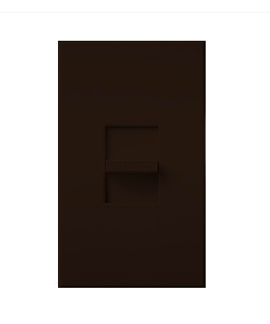 Lutron Nova T MLV Dimmer Switch, 800W (1000VA), Single-Pole, No Neutral Required, 277V, Small Control, Wall Plate Included, NTLV-1000-277-BR, Brown