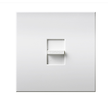 Lutron Nova T MLV Dimmer Switch, 1200W (1500VA), Single-Pole, No Neutral Required, 120V, Small Control, Wall Plate Included, NTLV-1500-WH, White