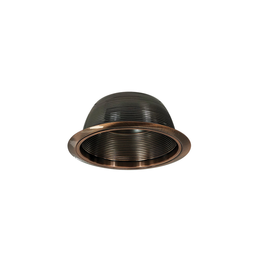 6" BR/PAR30 Stepped Baffle w/ Metal Ring, Copper