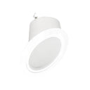 6" Super Sloped Baffle Trim, Black Baffle / White Flange