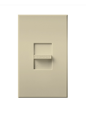 Lutron Nova T Reverse-Phase (ELV) Dimmer Switch, 250W LED or 600W ELV, Single Pole, Neutral Required, 120V, Wall Plate Included, NTRP-250-BE, Beige
