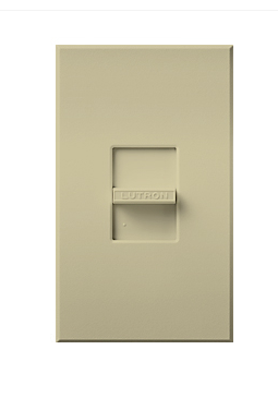 Lutron Nova T Reverse-Phase (ELV) Dimmer Switch, 250W LED or 600W ELV, Single Pole, Neutral Required, 120V, Wall Plate Included, NTRP-250-IV, Ivory