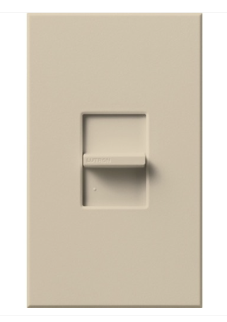Lutron Nova T Reverse-Phase (ELV) Dimmer Switch, 250W LED or 600W ELV, Single Pole,Neutral Required, 120V,Wall Plate Included, NTRP-250-TP, Taupe