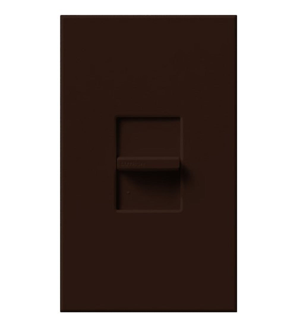 Lutron Nova T 0-10V Dimmer Switch, 8A, 30mA Sink, Single-Pole, No Neutral Required, 120V, Wall Plate Included, NTSTV-DV-BR, Brown
