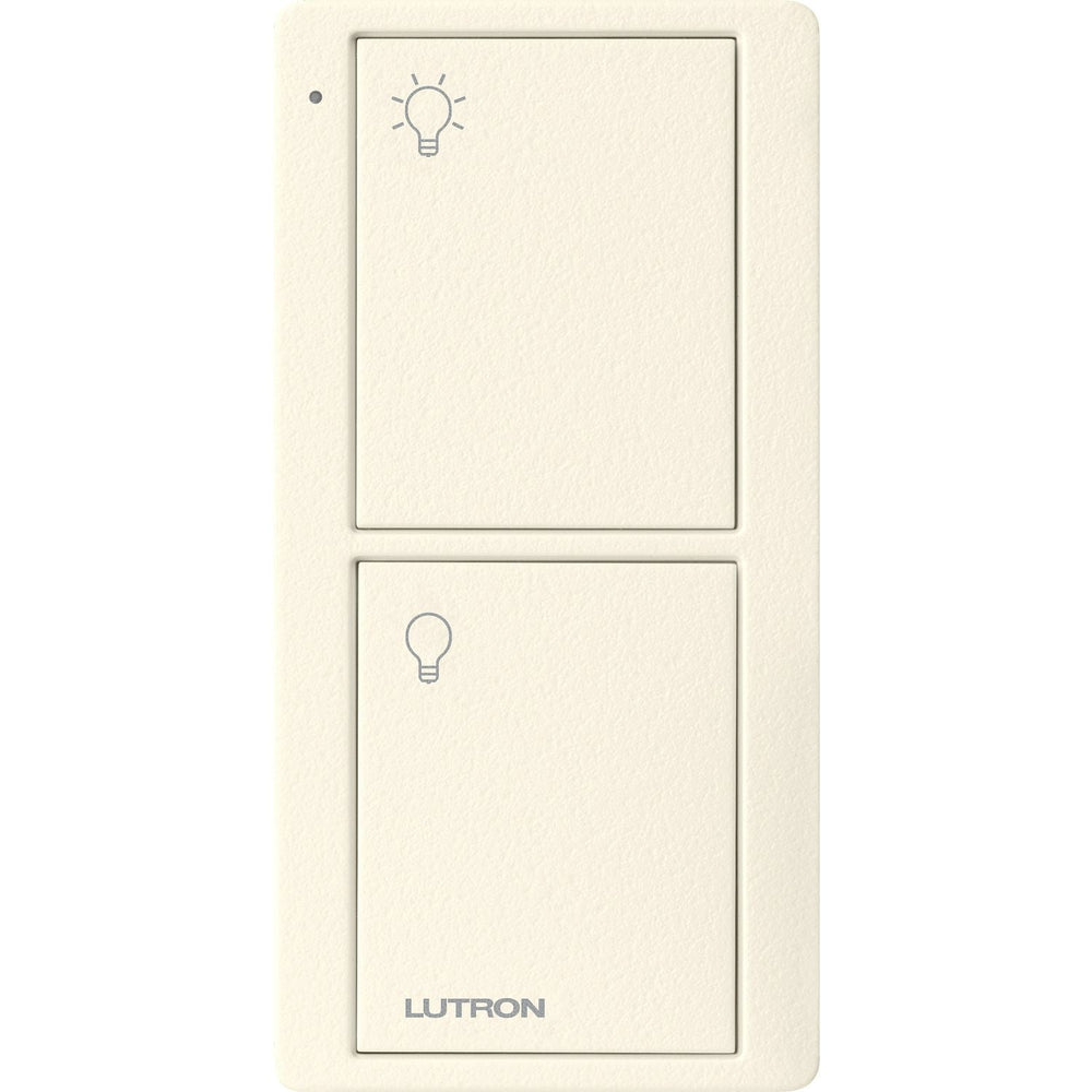 Lutron 2-Button Pico Smart Remote, with Light Icons,PJ2-2B-TBI-L01, Biscuit
