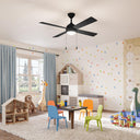Progress P250127-31M-30 Quadd 1 Light 52 inch Matte Black Ceiling Fan