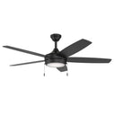 Progress P250125-31M-30 Nolyn V 5 Blade 52 Inch Matte Black Ceiling Fan