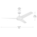Progress P250128-28M-30 Velto 1 Light 60 inch Matte White Ceiling Fan