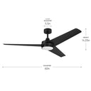 Progress P250128-31M-30 Velto 60 inch Matte Black Ceiling Fan