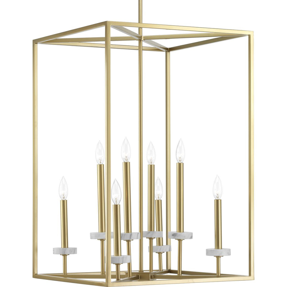 Progress Lighting P500106-078 Palacio 8 Light Vintage Gold Pendant Ceiling Light