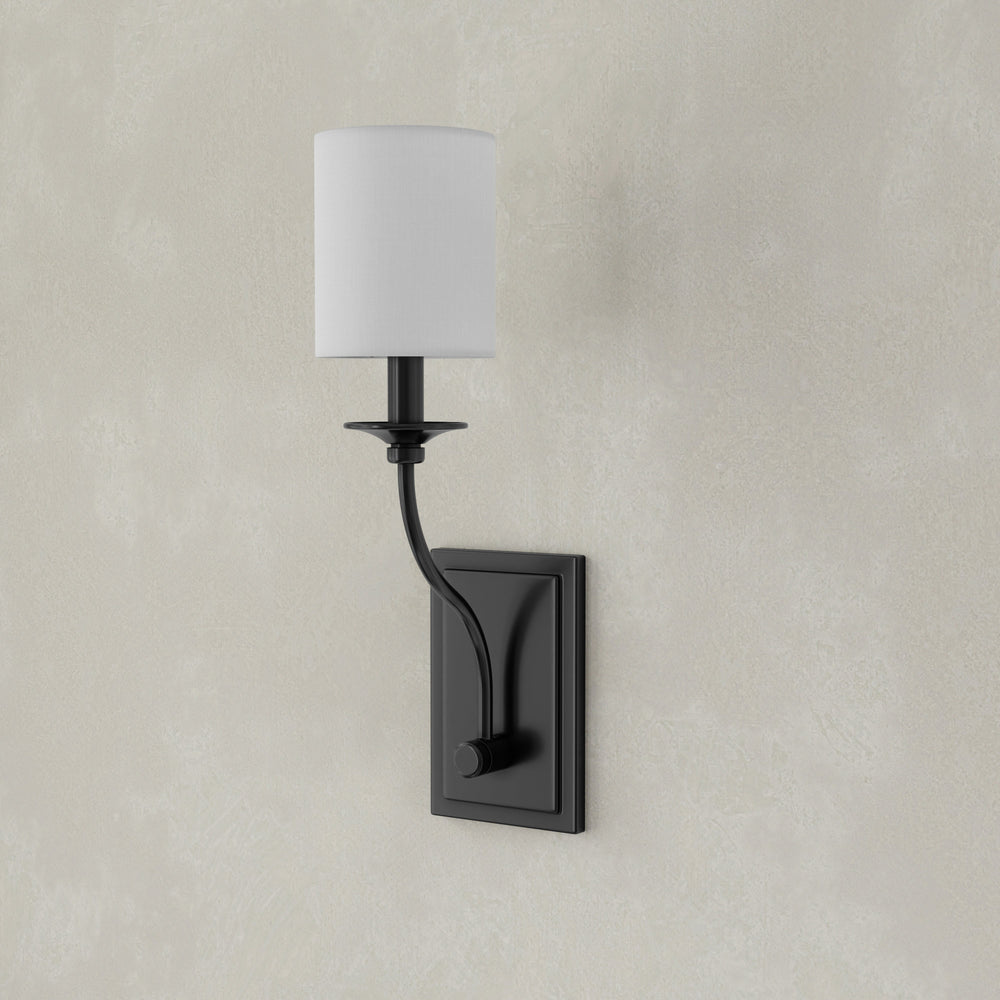 Progress Lighting P710018-031 Bonita 1 Light Matte Black Wall Sconce