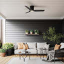 Progress P250130-31M-30 Rynn 1 Light 48 inch Matte Black Ceiling Fan