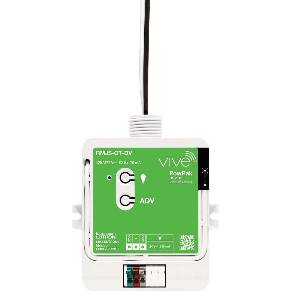 Lutron Vive PowPak Wired Occupancy Transmitter, 120/277V, RMJS‑OT‑DV