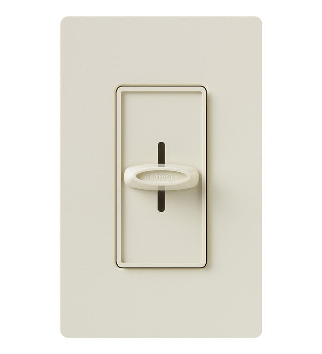 Lutron Skylark Slide-To-Off Dimmer, 1000W, Incandescent/Halogen Only, Single-Pole, 120V, S-1000-LA, Light Almond