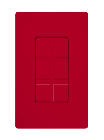 Lutron Claro 6-Port Frame, Field Customizable, Fits Decorator-Style Wall Plates, SC-6PF-HT, Hot